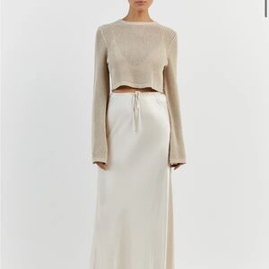 DISSH OPHELIA STONE LONG SLEEVE CROP